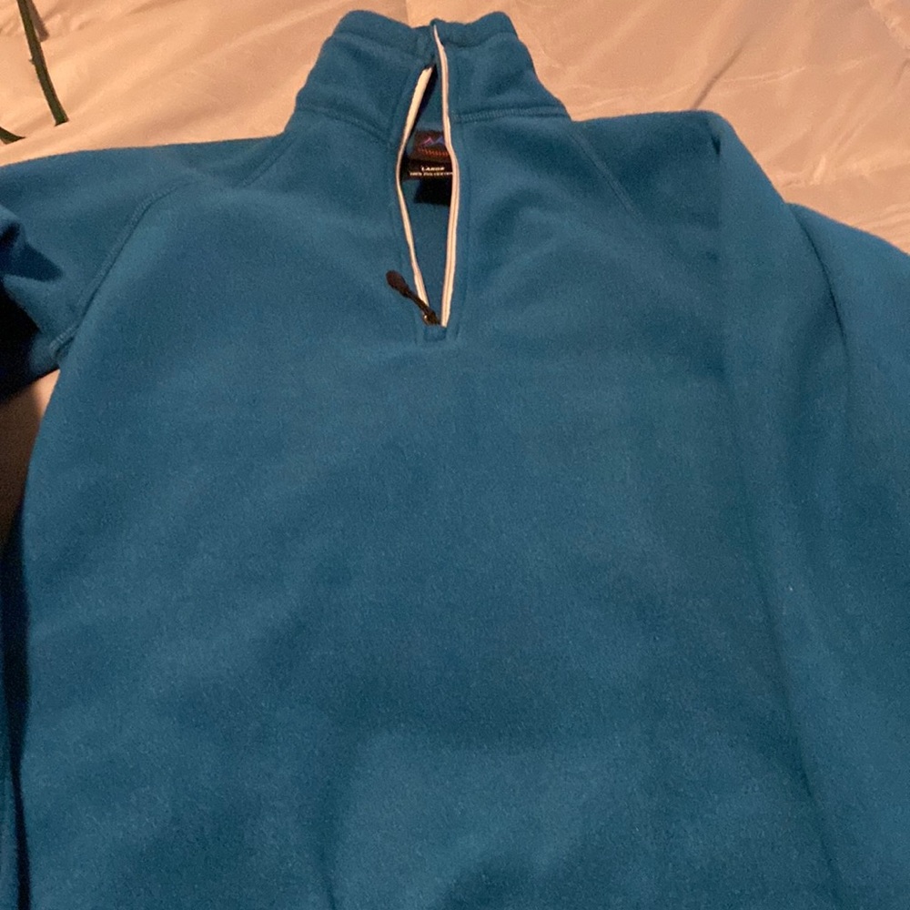 Kids fleece jacket teal color size large